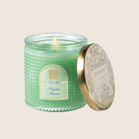 NEW! Pistachio Macaron - Textured Glass Candle