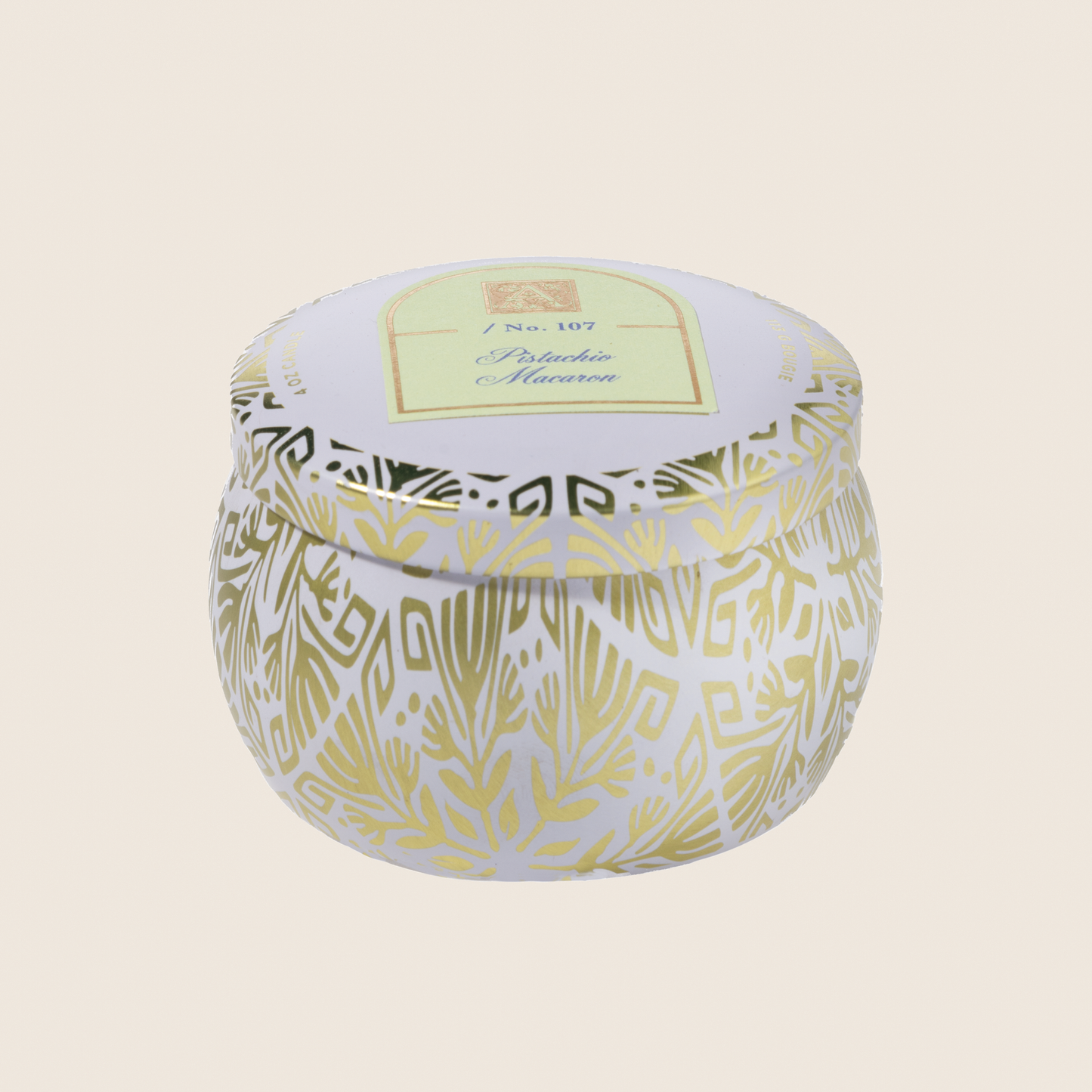 NEW! Pistachio Macaron - Printed Travel Tin Candle