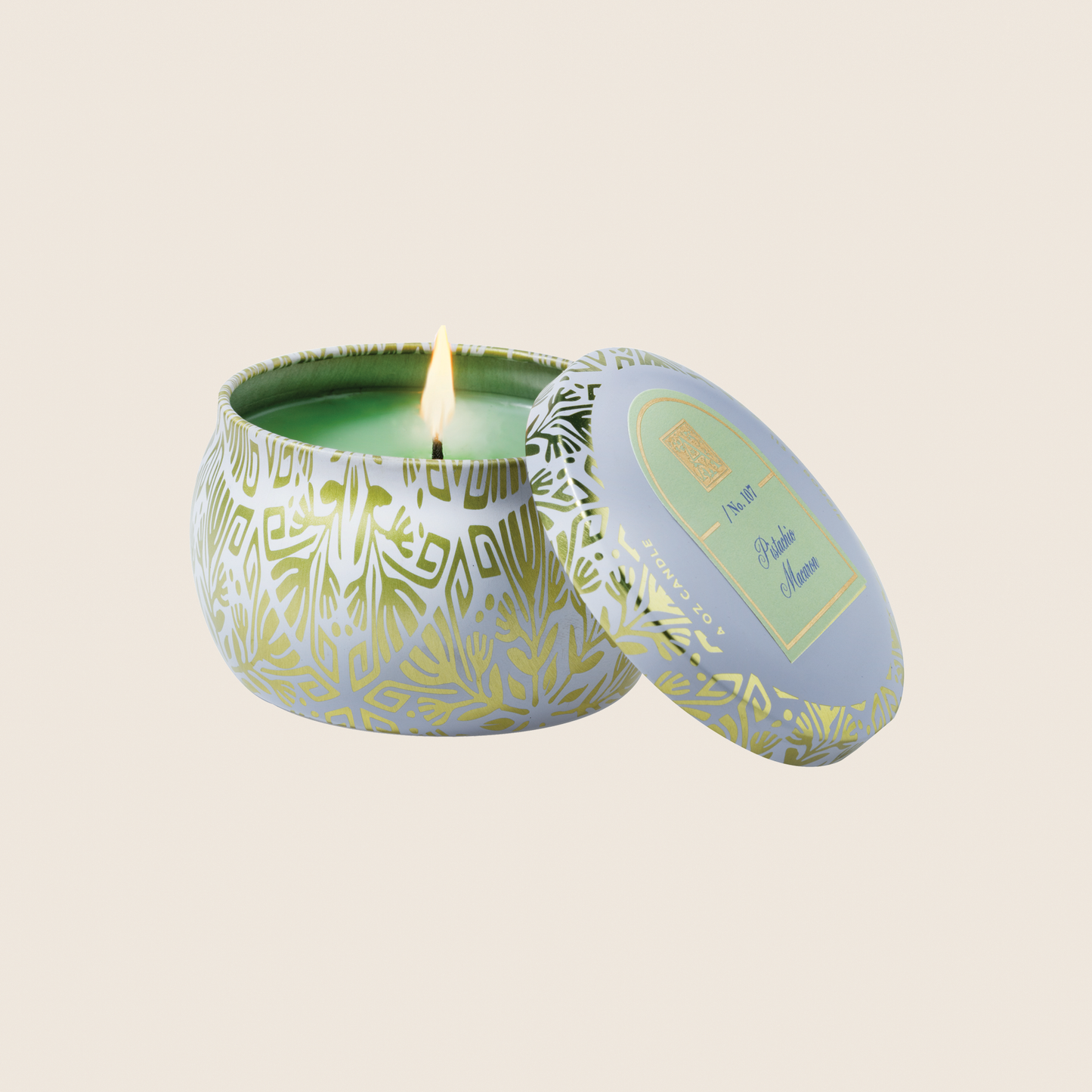 NEW! Pistachio Macaron - Printed Travel Tin Candle