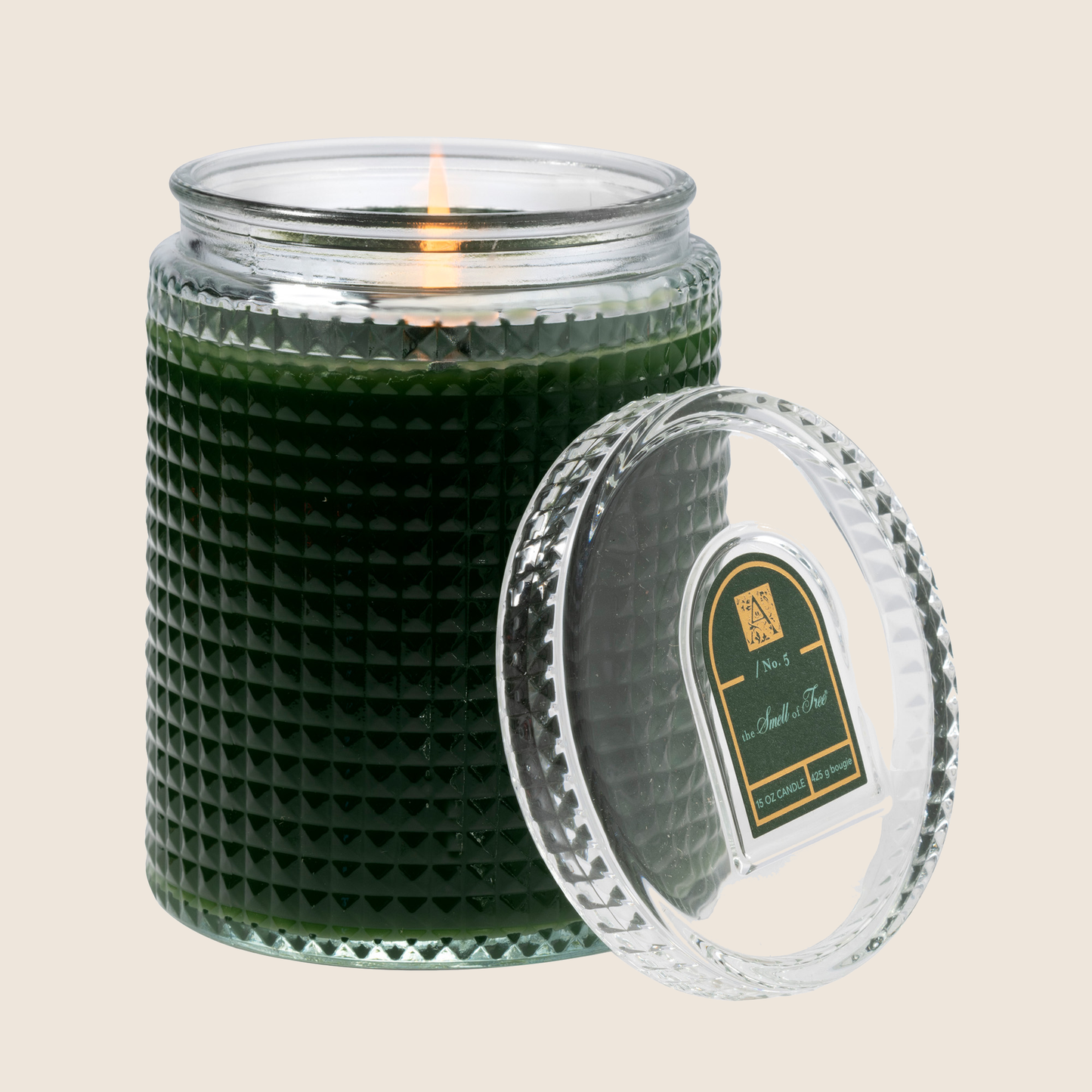 NEW! The Smell of Tree - Textured Glass Candle with Lid