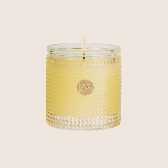 Orange & Evergreen - Textured Glass Candle