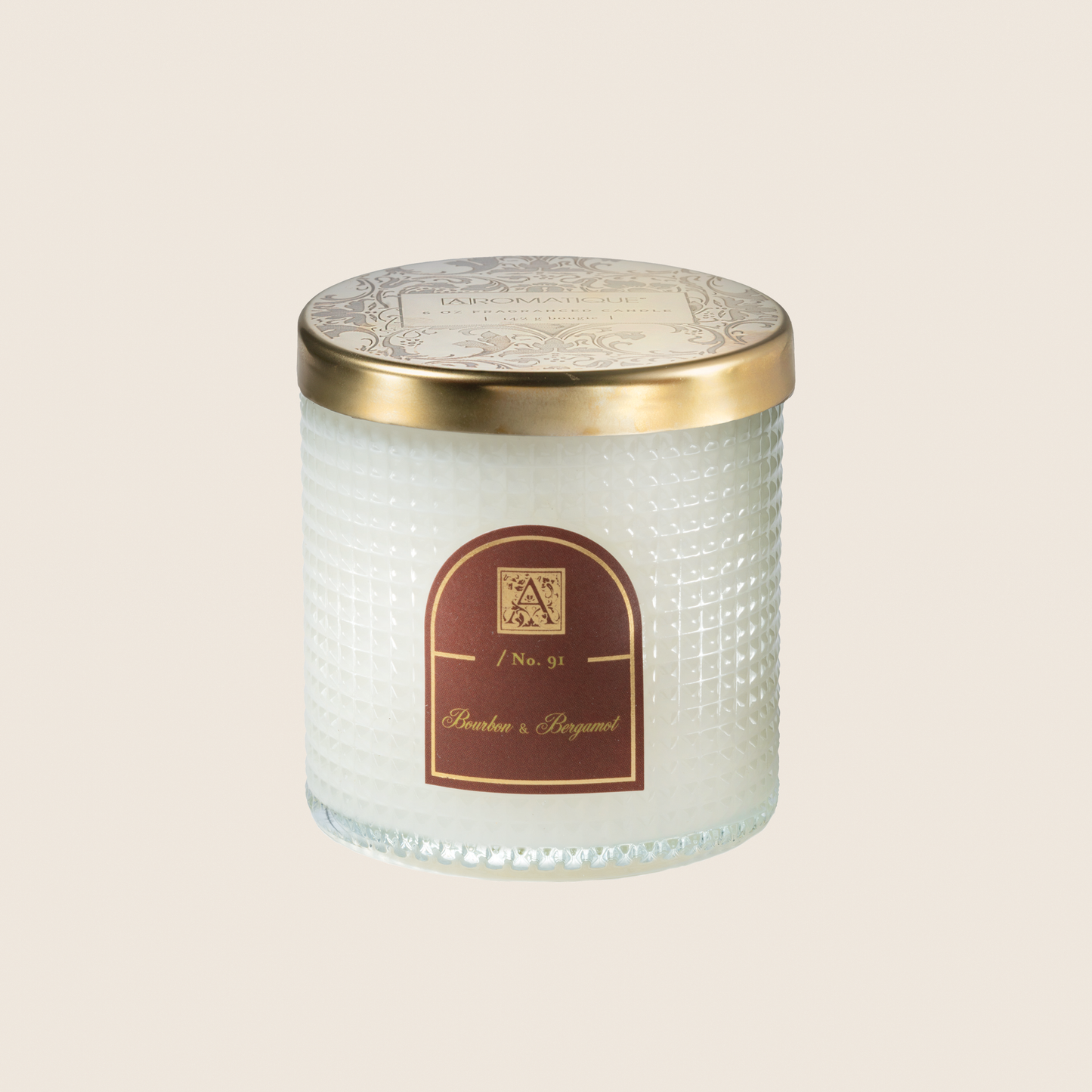 NEW! Bourbon & Bergamot - Textured Glass Candle