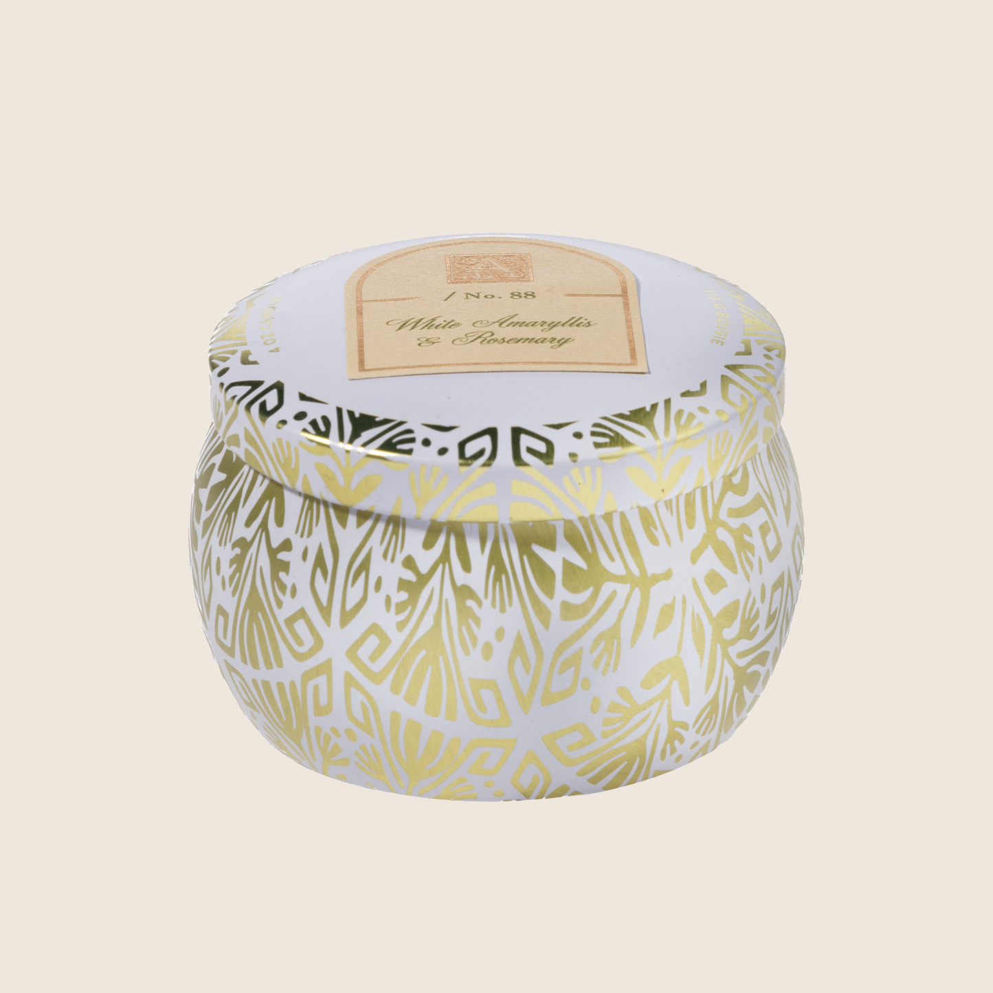 NEW! White Amaryllis & Rosemary - Tin Candle