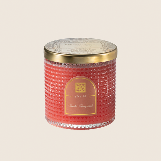 NEW! Pomelo Pomegranate - Textured Glass Candle