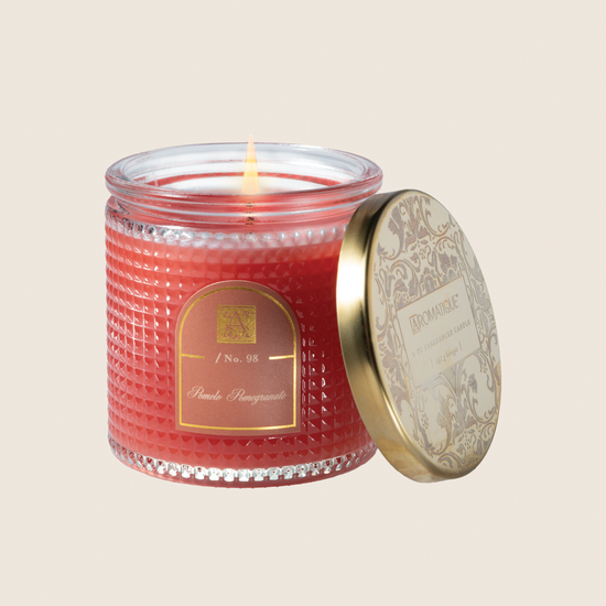 NEW! Pomelo Pomegranate - Textured Glass Candle