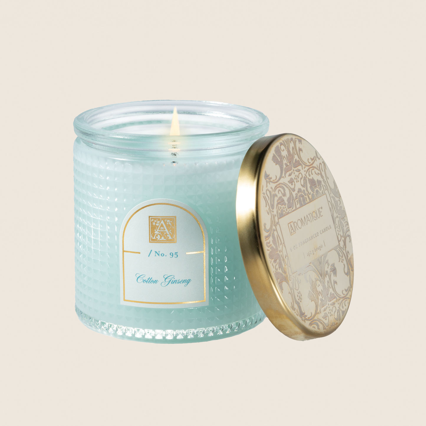 NEW! Cotton Ginseng - Textured Glass Candle