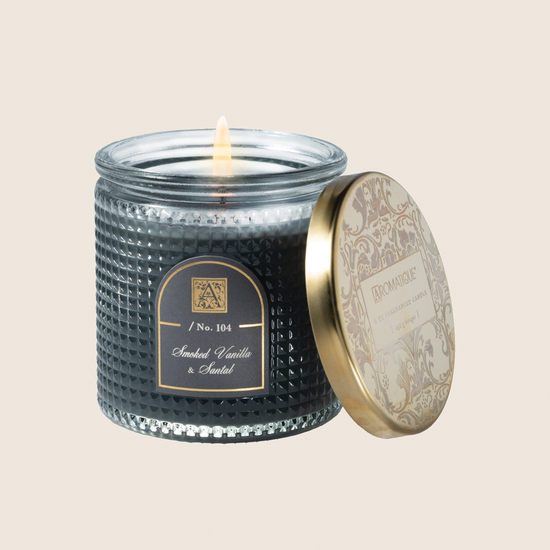 NEW! Smoked Vanilla & Santal - Textured Glass Candle